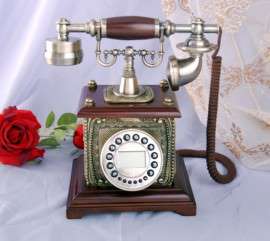 家用/酒店用典雅复古电话，转盘拨号仿古电话